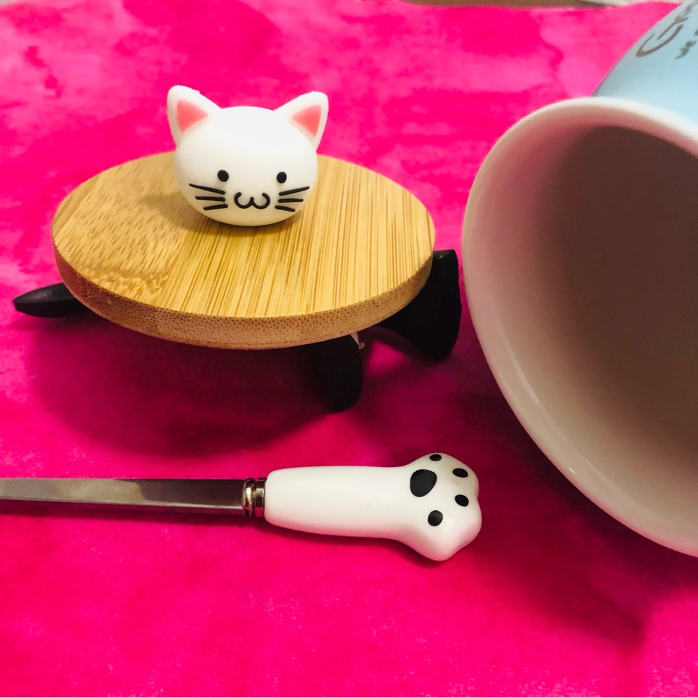 Kitty ‘Good Time’ Coffee/Tea Mug + Spoon - Great Price!! - Picture 3 of 5